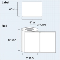 Etikettenrolle - DTM Paper High Gloss (HG) -...