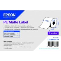 PE Matte Label - Continuous Roll: 102mm x 55m
