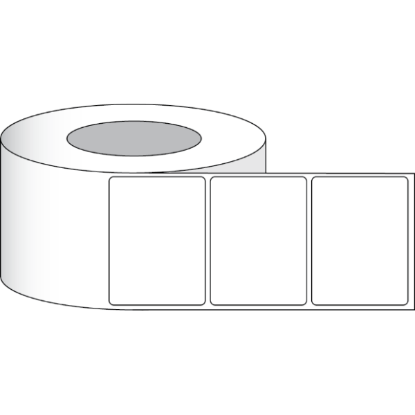 Etikettenrolle - DTM Poly Pearly Gloss (PPG) - Gr&ouml;&szlig;e 102 x 76 mm - Kern 76 mm