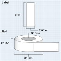 Etikettenrolle - DTM Paper Matte (M) - Gr&ouml;&szlig;e...