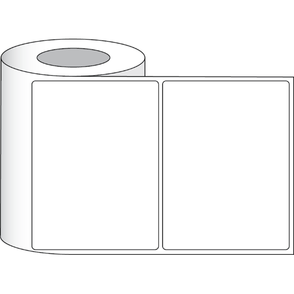 Etikettenrolle - DTM Poly White Matte Advanced (PWMA) - Gr&ouml;&szlig;e 203 x 152 mm - Kern 76 mm