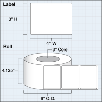 Etikettenrolle - DTM PermaTec White Matte Eco (PTWME) -...