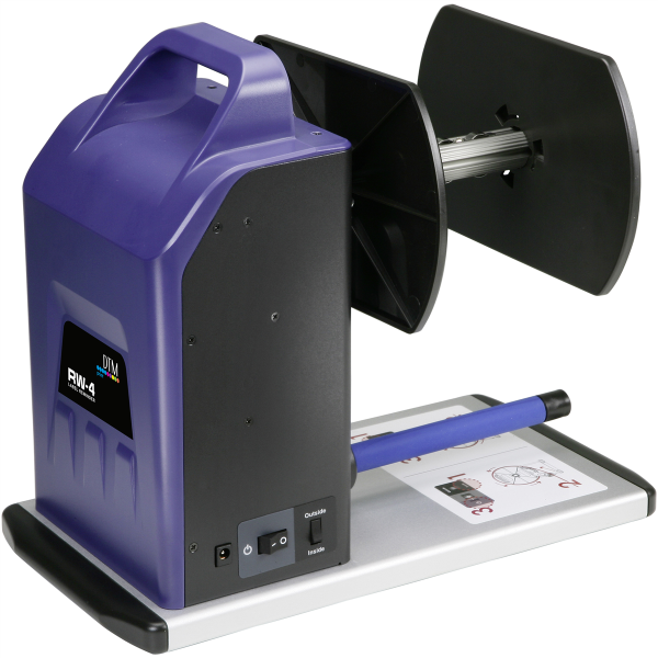 DTM RW-4 Label Rewinder/Unwinder, up to 4.72&rsquo;&rsquo; width and 8&rsquo;&rsquo; OD, 1.5&rsquo;&rsquo;/2&rsquo;&rsquo;/3&rsquo;&rsquo; core adapter (1" without adapter)