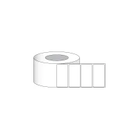 Etikettenrolle - DTM Cotton Fabric White (with Blackmark)...