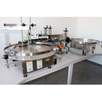 ELF-50 vollautomatische Flaschen Etikettiermaschine - platzsparende Etikettierung von Flaschen, Dosen, Gl&auml;ser und andere zylindrische Verpackungen