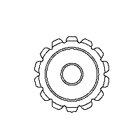 Sprocket (14T) w/set screw (for 255 roller)