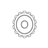 Sprocket (16T) w/set screw (for 257 roller)