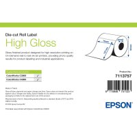 High Gloss Label - Die-cut Roll: 76mm x 127mm, 250 labels