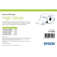 High Gloss Label - Die-cut Roll: 102mm x 51mm, 2310 labels