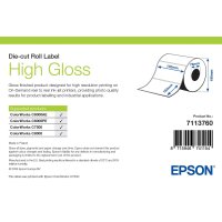 High Gloss Label - Die-cut Roll: 102mm x 152mm, 800 labels