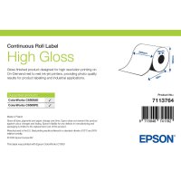 High Gloss Label - Continuous Roll: 203mm x 60m